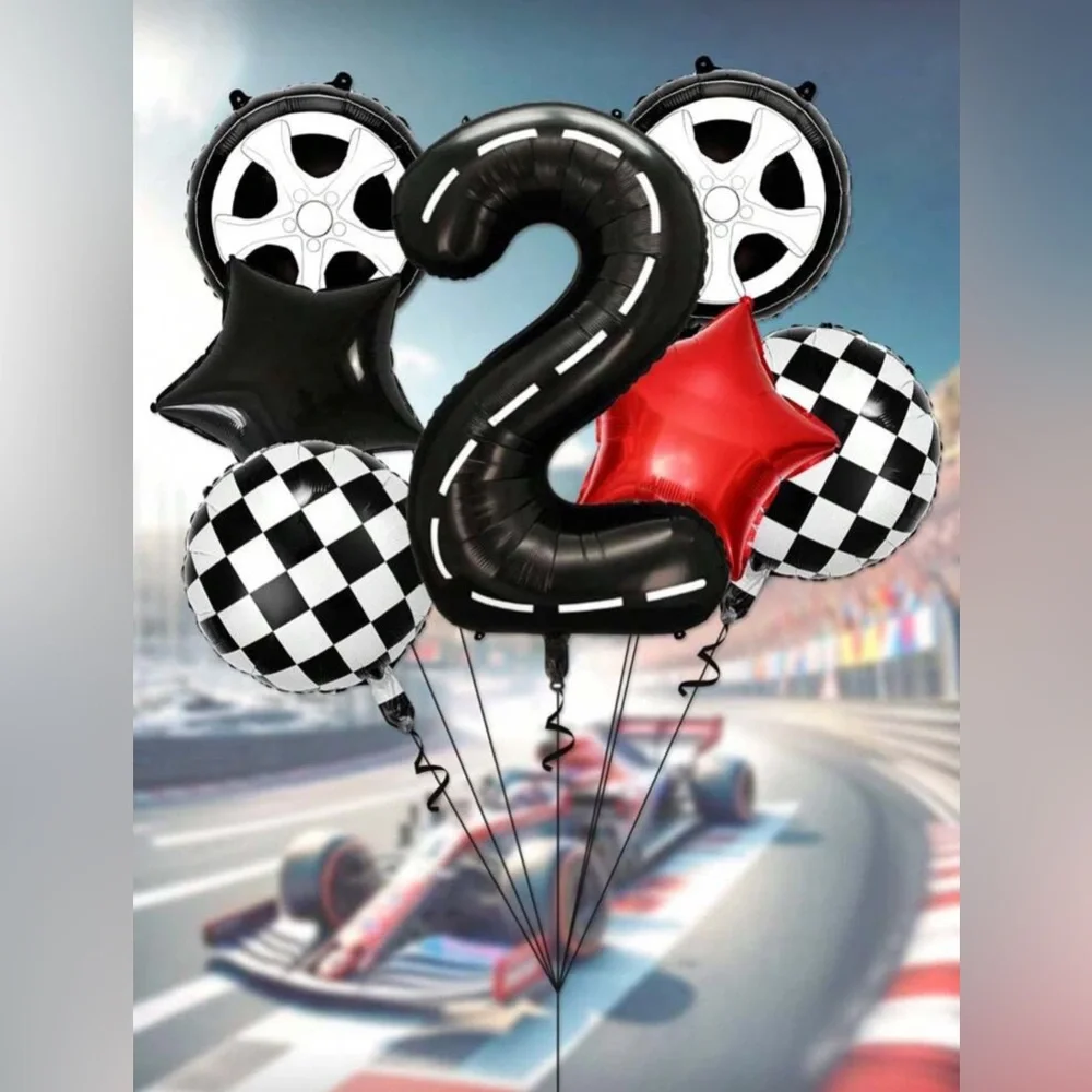 Racing Theme 2nd Birthday Decorations